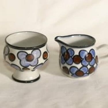 Arabia Julia sokerikko ja kermakko, käsinmaalattu, suunnittelija , käsinmaalattu