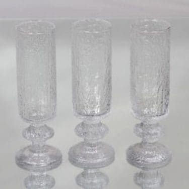 Iittala Senaattori kuohuviinilasit, kirkas, 3 kpl, suunnittelija Timo Sarpaneva,