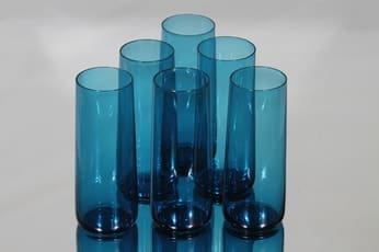 Riihimäen lasi Harlekiini mehulasit, 30 cl, 6 kpl, suunnittelija Nanny Still, 30 cl