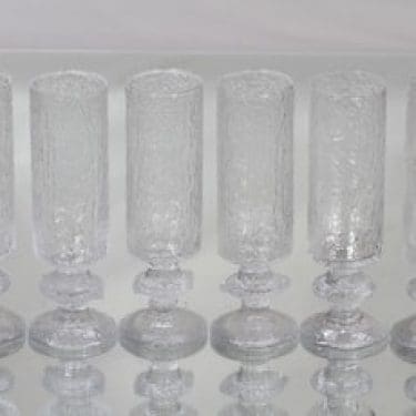 Iittala Senaattori kuohuviinilasit, kirkas, 6 kpl, suunnittelija Timo Sarpaneva,