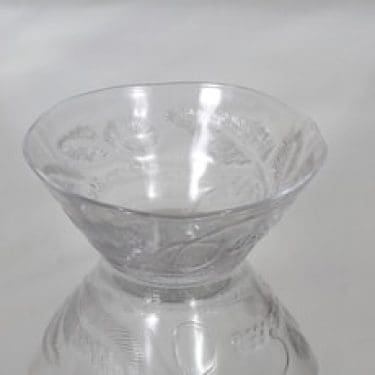 Nuutajärvi Pioni kulho, kirkas, suunnittelija Oiva Toikka,