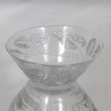 Nuutajärvi Pioni kulho, kirkas, suunnittelija Oiva Toikka,