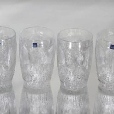 Nuutajärvi Pioni lasit, 26 cl, 4 kpl, suunnittelija Oiva Toikka, 26 cl