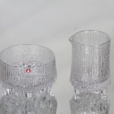 Iittala Ultima Thule sokerikko ja kermakko, kirkas, suunnittelija Tapio Wirkkala,