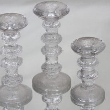 Iittala Festivo kynttilänjalat, eri kokoja, 3 kpl, suunnittelija Timo Sarpaneva, eri kokoja