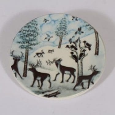 Arabia vuosilautanen, Muuttolinnut, suunnittelija Andreas Alariesto, Muuttolinnut, 1982, pieni, serikuva