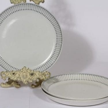 Arabia Heini lautaset, matala, 3 kpl, suunnittelija Raija Uosikkinen, matala, kuparipainokoriste