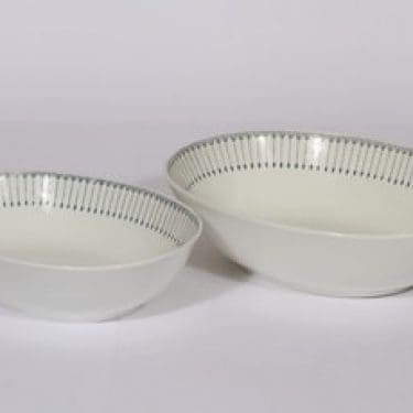 Arabia Heini kulhot, 2 kpl, suunnittelija Raija Uosikkinen, soikea, kuparipainokoriste