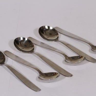 Hackman Scandia lusikat, teräs, 6 kpl, suunnittelija Kaj Franck, teräs