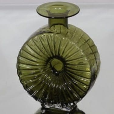 Riihimäen lasi Aurinkopullo koristepullo, koko ¾, suunnittelija Helena Tynell, koko ¾