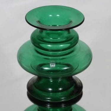 Riihimäen lasi Tornado maljakko, signeerattu, suunnittelija Tamara Aladin, signeerattu