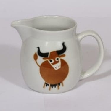 Arabia Heluna kaadin, 1 l, suunnittelija Anja Juurikkala, 1 l, puhalluskoriste, lehmäaihe