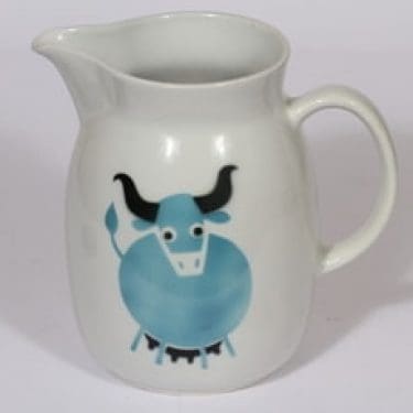 Arabia Heluna kaadin, 2 l, suunnittelija Anja Juurikkala, 2 l, suuri, puhalluskoriste, lehmäaihe