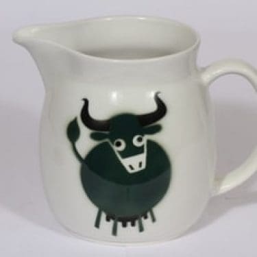 Arabia Heluna kaadin, 1.5 l, suunnittelija Anja Juurikkala, 1.5 l, puhalluskoriste, lehmäaihe