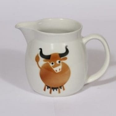 Arabia Heluna kaadin, 1 l, suunnittelija Anja Juurikkala, 1 l, puhalluskoriste, lehmäaihe