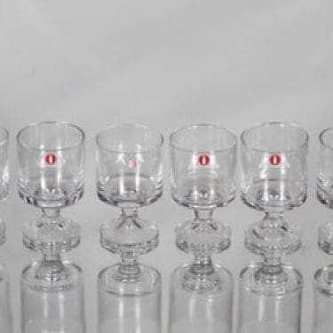 Iittala Karelia snapsilasit, 4 cl, 6 kpl, suunnittelija Tapio Wirkkala, 4 cl