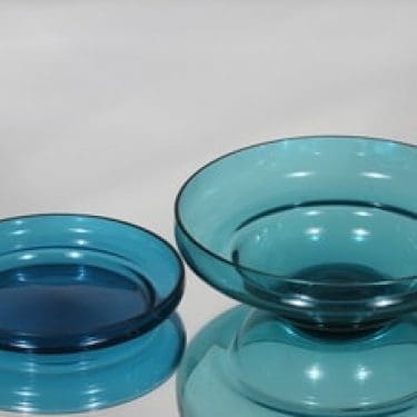 Riihimäen lasi Pomona kulhot, eri kokoja, 2 kpl, suunnittelija Helena Tynell, eri kokoja