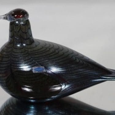 Nuutajärvi koristelintu, Fasaani, suunnittelija Oiva Toikka, Fasaani, suuri, lysteri, signeerattu