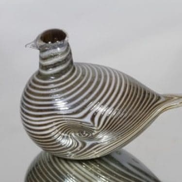 Nuutajärvi koristelintu, Alli, suunnittelija Oiva Toikka, Alli, filigraani, signeerattu