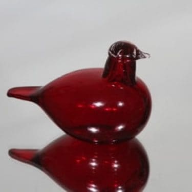 Nuutajärvi koristelintu, Tirri, suunnittelija Oiva Toikka, Tirri, pieni, signeerattu