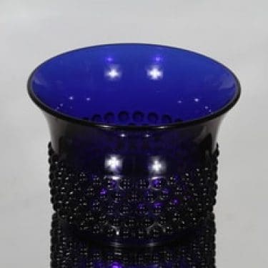 Nuutajärvi Näppyläkulho kulho, koboltinsininen, suunnittelija Saara Hopea,