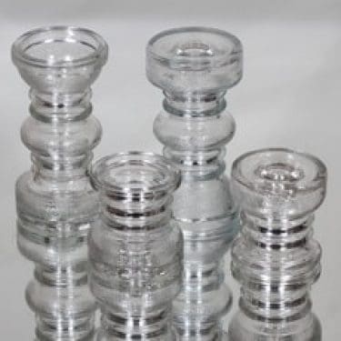 Riihimäen lasi Carmen kääntömaljakot, eri kokoja, 4 kpl, suunnittelija Tamara Aladin, eri kokoja