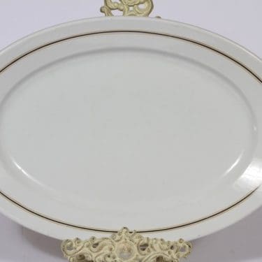 KPM vati, suunnittelija , suuri, soikea, raitakoriste