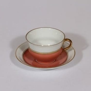 Arabia Pohja kahvikuppi, oranssi-kulta, suunnittelija ,