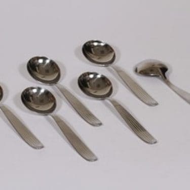 Sorsakoski Scandia lusikat, teräs, 6 kpl, suunnittelija Kaj Franck, teräs