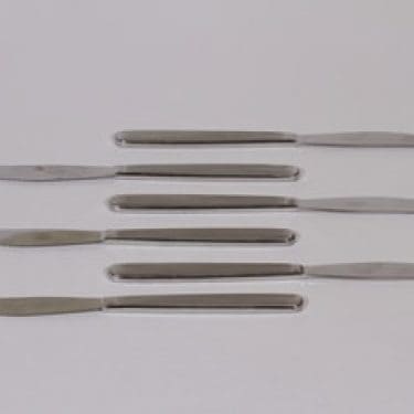 Hackman Sorsakoski Scandia veitset, teräs, 6 kpl, suunnittelija Kaj Franck, teräs