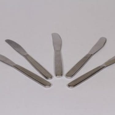 Hackman Sorsakoski Scandia veitset, teräs, 5 kpl, suunnittelija Kaj Franck, teräs