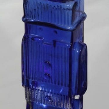 Riihimäen lasi Maaherra koristepullo, sininen, suunnittelija Helena Tynell, suuri