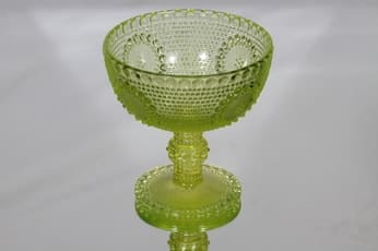 Riihimäen lasi Grapponia kulho, jalallinen, suunnittelija Nanny Still, jalallinen