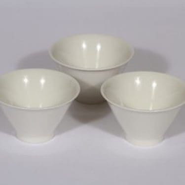 Arabia Harlekin annoskulhot, valkoinen, 3 kpl, suunnittelija Inkeri Leivo,