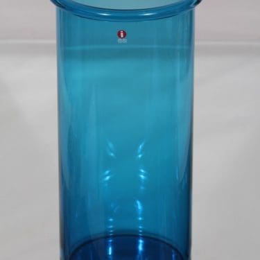 Nuutajärvi Juno maljakko, turkoosi, suunnittelija Markku Salo, suuri