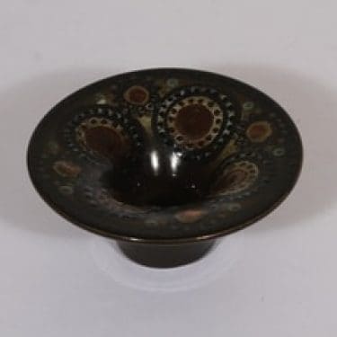 Arabia HLA 120 kynttilänjalka, käsinmaalattu, suunnittelija Hilkka-Liisa Ahola, käsinmaalattu, pieni, signeerattu