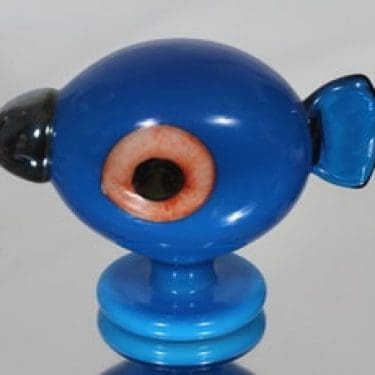 Nuutajärvi Turkinkana koristelintu, signeerattu, suunnittelija Oiva Toikka, signeerattu