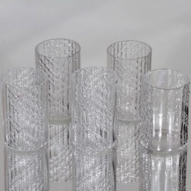 Riihimäen lasi Flindari lasit, 8 cl, 5 kpl, suunnittelija Nanny Still, 8 cl