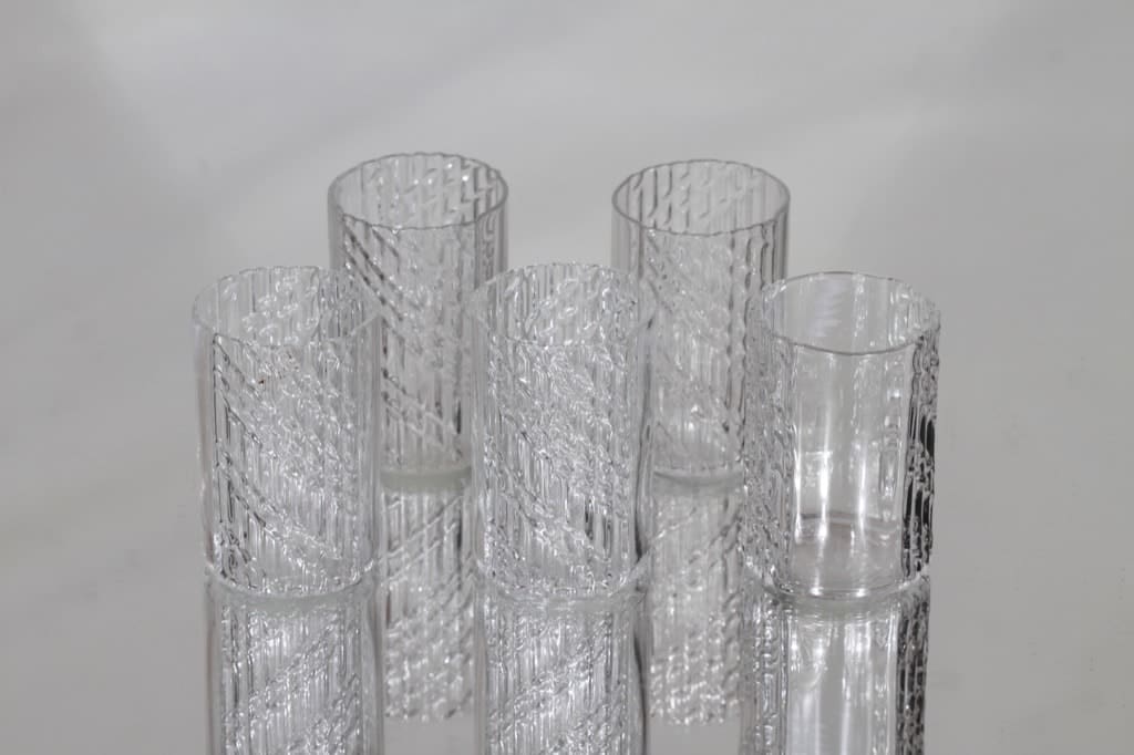 Riihimäen lasi Flindari lasit, 8 cl, 5 kpl, suunnittelija Nanny Still, 8 cl