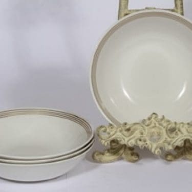 Arabia Välke lautaset, syvä, 4 kpl, suunnittelija , syvä, raitakoriste