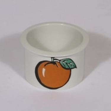 Arabia Tutti Frutti purnukka, appelsiini, suunnittelija Ulla Procope, appelsiini, pieni, serikuva