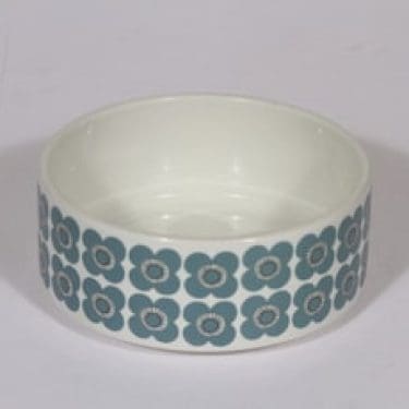 Arabia Veera kulho, siniharmaa, suunnittelija Esteri Tomula, pieni, serikuva, retro