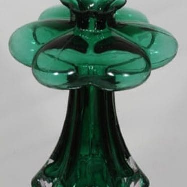 Riihimäen lasi Päivänkukka maljakko, vihreä, suunnittelija Helena Tynell,