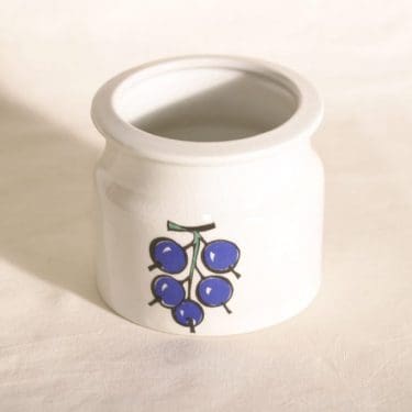 Arabia Tutti frutti purnukka, viinimarja, suunnittelija Ulla Procopé, viinimarja