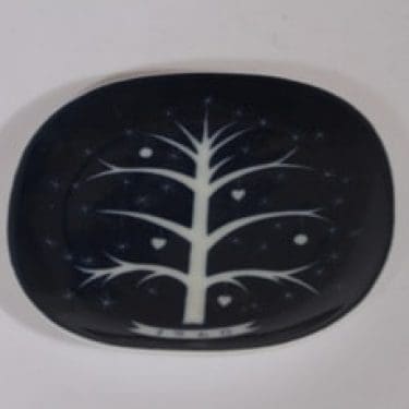 Arabia vuosilautanen, 1960, suunnittelija Svea Granlund, 1960, pieni, käsinmaalattu, jouluaihe