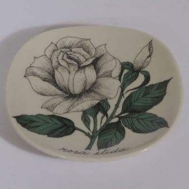 Arabia Rosa koristelautanen, Rosa elida, suunnittelija , Rosa elida, pieni, serikuva