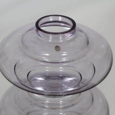 Riihimäen lasi maljakko, lila, suunnittelija ,