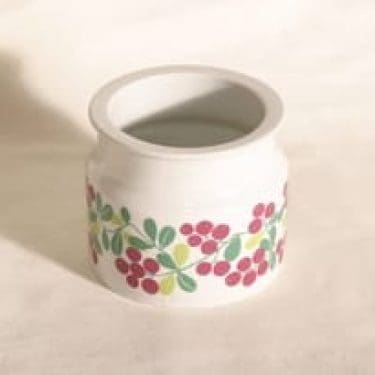 Arabia Pomona purnukka, puolukka, suunnittelija Raija Uosikkinen, puolukka