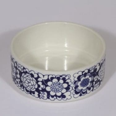 Arabia Gardenia kulho, sininen, suunnittelija Esteri Tomula, pieni, serikuva