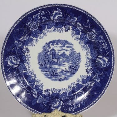 Arabia Maisema vati, sininen, suunnittelija , suuri, kuparipainokoriste